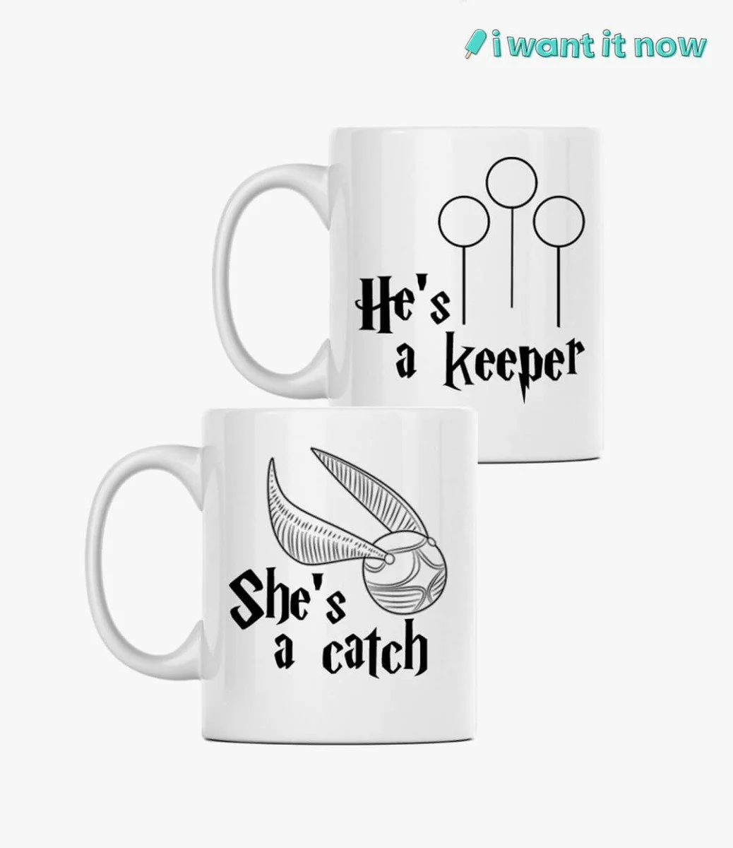 Couple Mugs - Catch & Keeper By I Want It Now