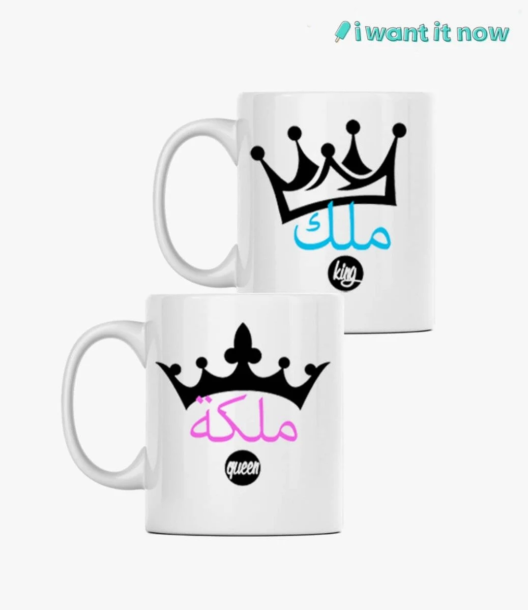 Couple Mugs - King & Queen Arabic By I Want It Now