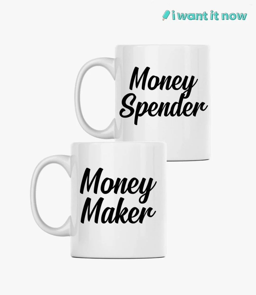 Couple Mugs - Money Spender & Money Maker By I Want It Now