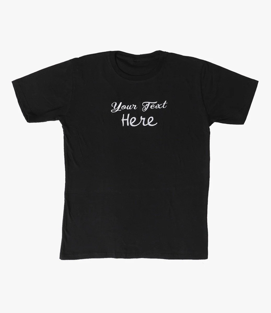 Customized T-Shirt With Cursive Embroidery