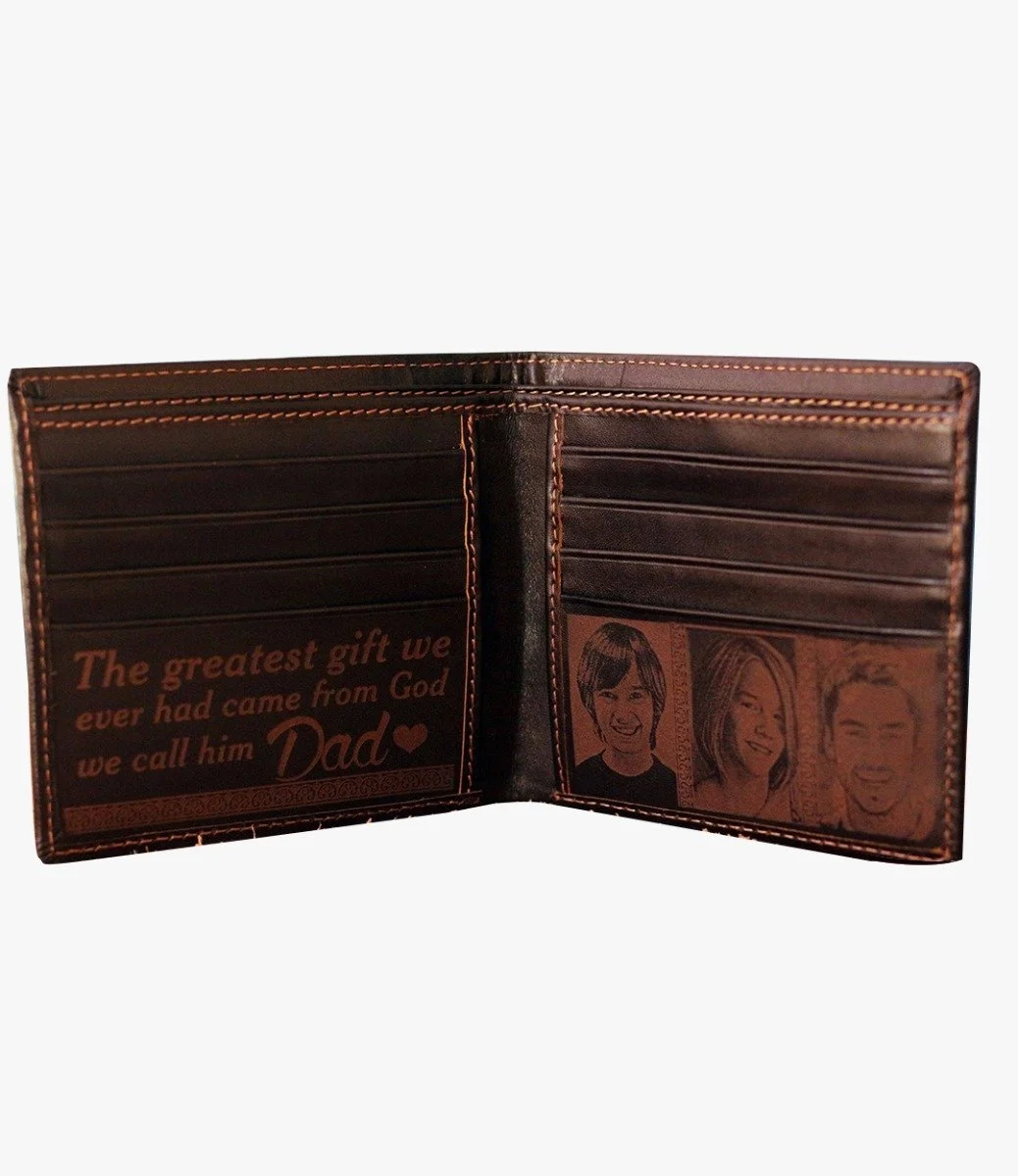 Father's Day Personalised Wallet with a Photo by Laser Gallery