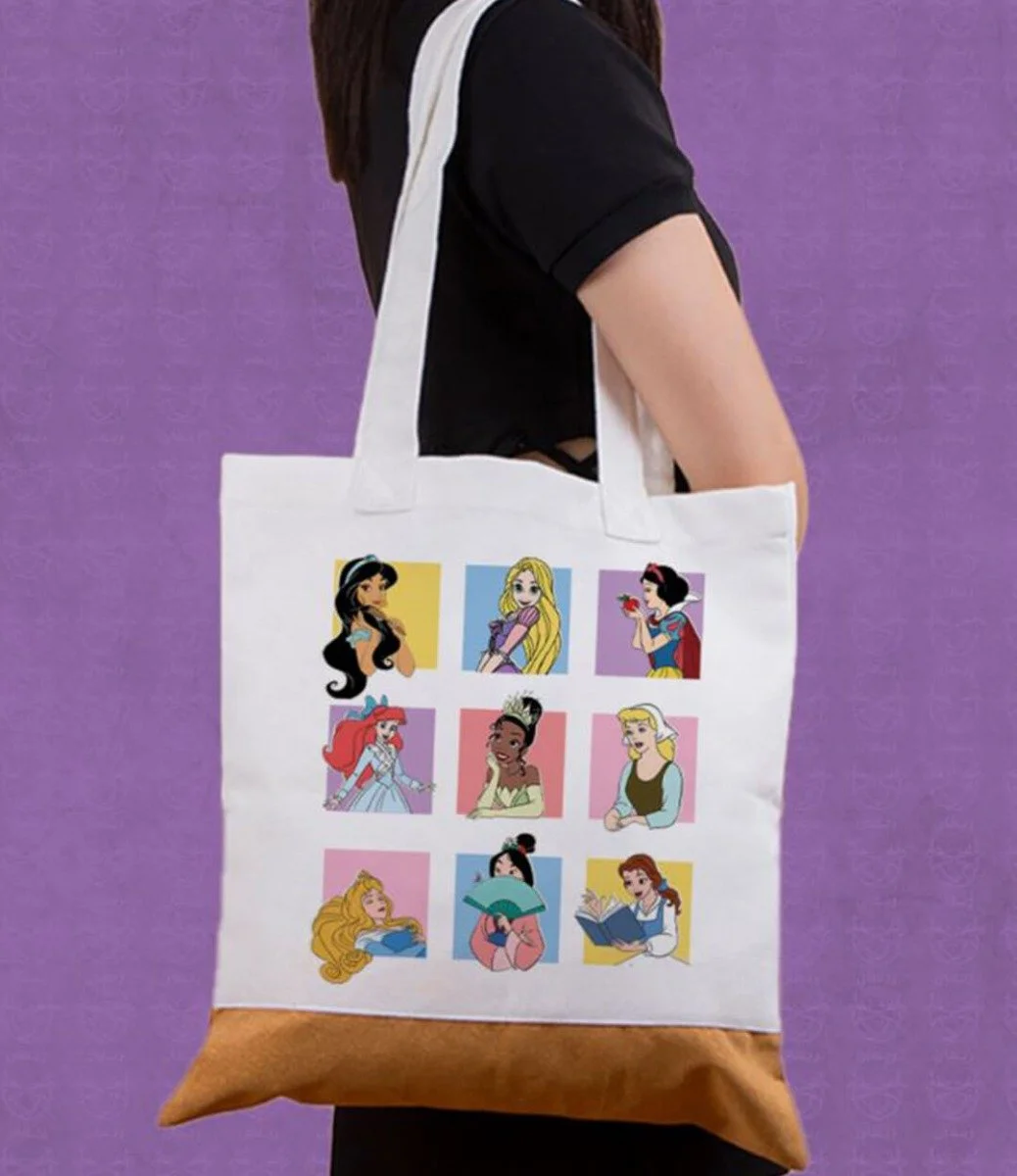 حقيبة جوت بيتش مع حقيبة صغيرة توتي للنساء بتصميم اميرات ديزني