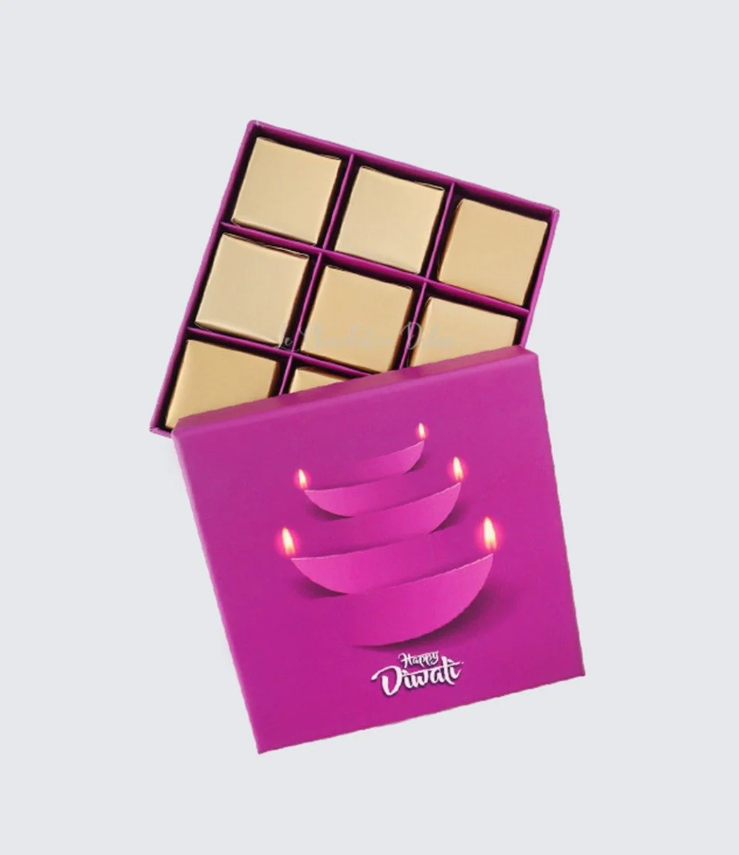 Diwali Multiple Candles Luxury Chocolate Box by Le Chocolatier
