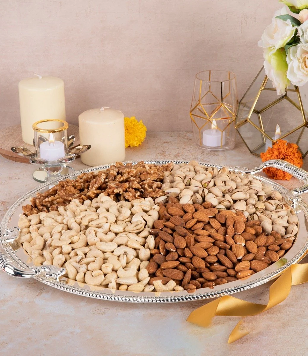 Diwali Special Assorted Dryfruits Thal 1.7kg by My Govinda's
