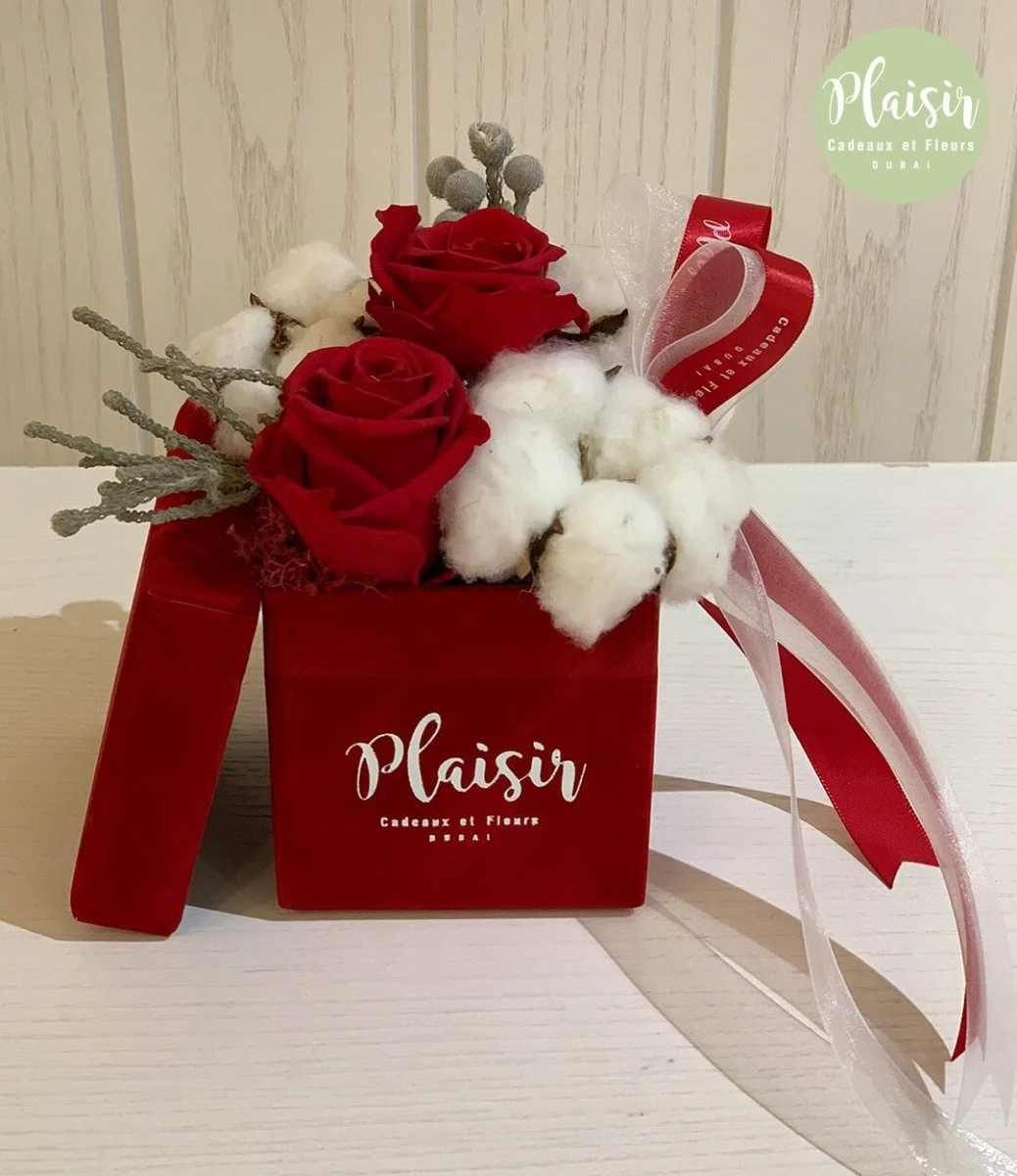 Double Infinity Red Rose Box By Plaisir