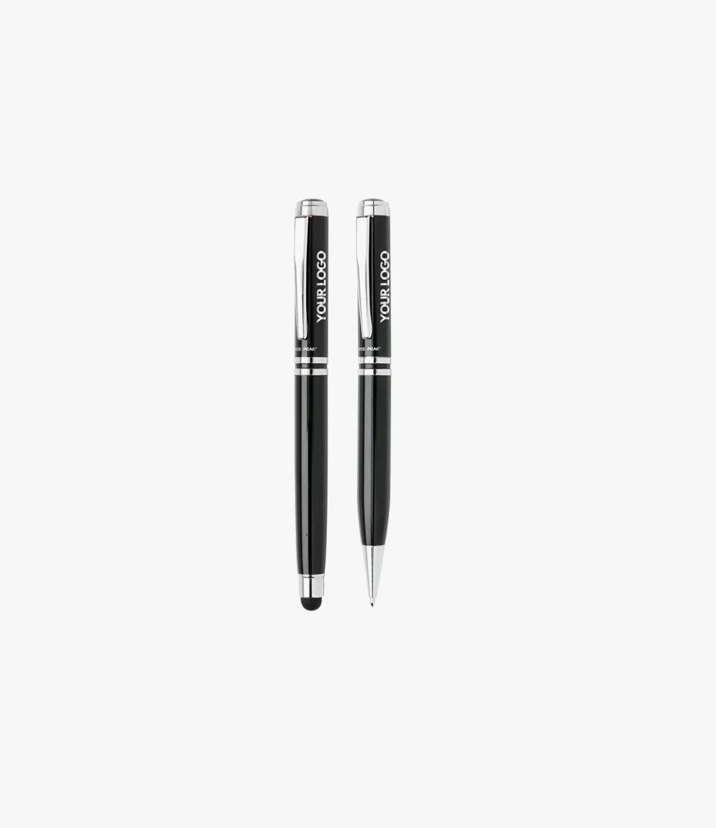 Dusco Set - Swiss Peak Executive Pen Set - Black/Silver