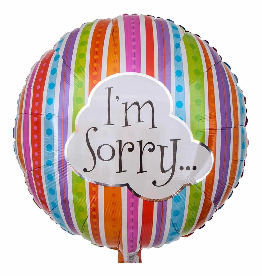 I'm Sorry Multicolor Helium Balloon