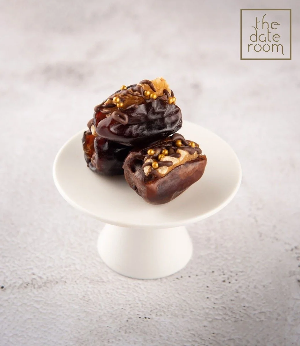 Fardh Dates with Dark Chocolate Fig and Walnuts By The Date Room
