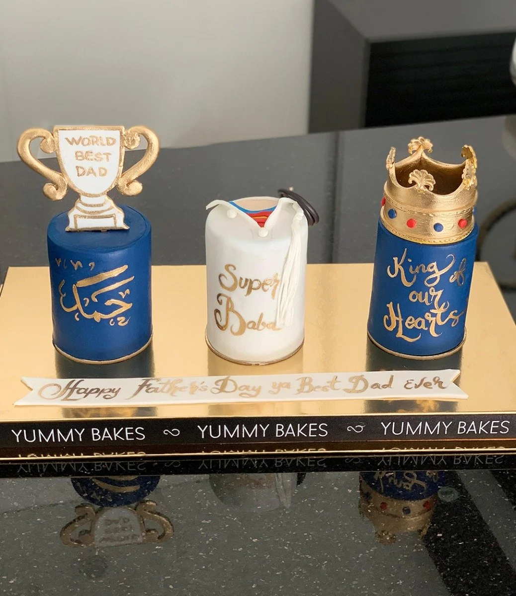 Father's Day Mini Cakes Gift Set By Yummy Bakes