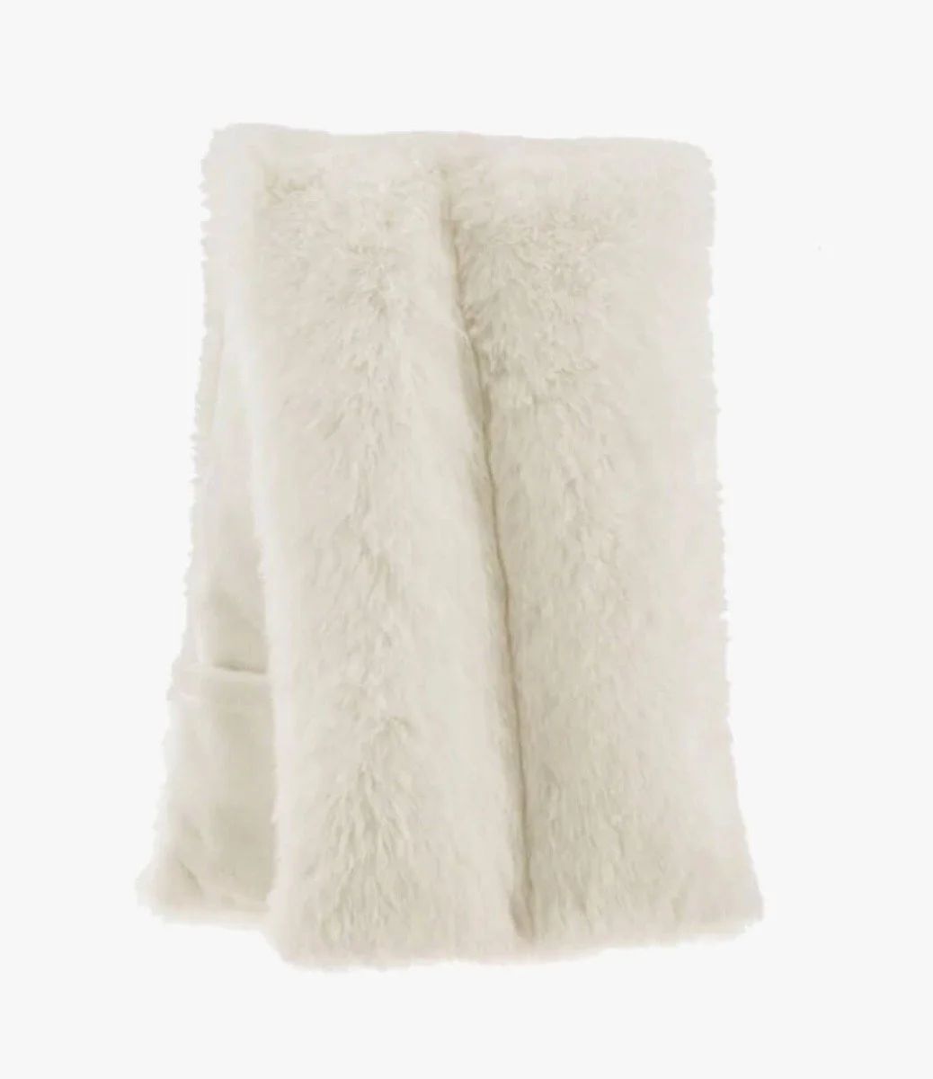 Faux Fur Body Wrap - Cream By Aroma Home