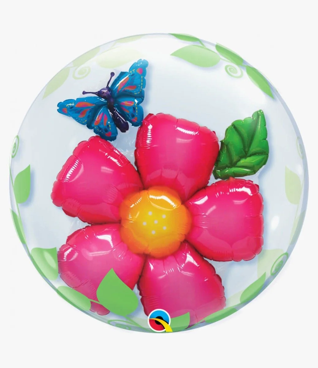 Flower printed balloon