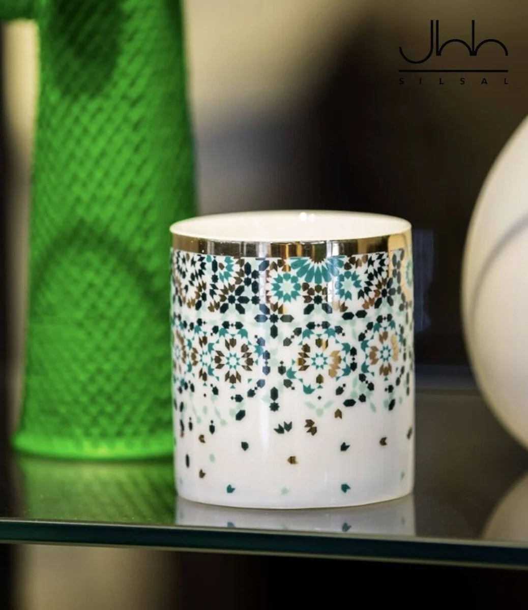 Gift Box of 2 Mirrors Green Tea Cups - Emerald