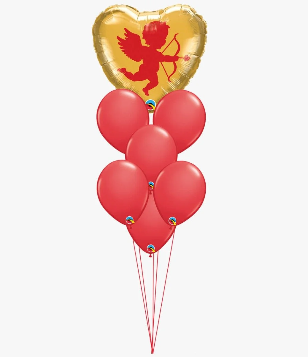 Gold & Red Cupid Balloon Bundle