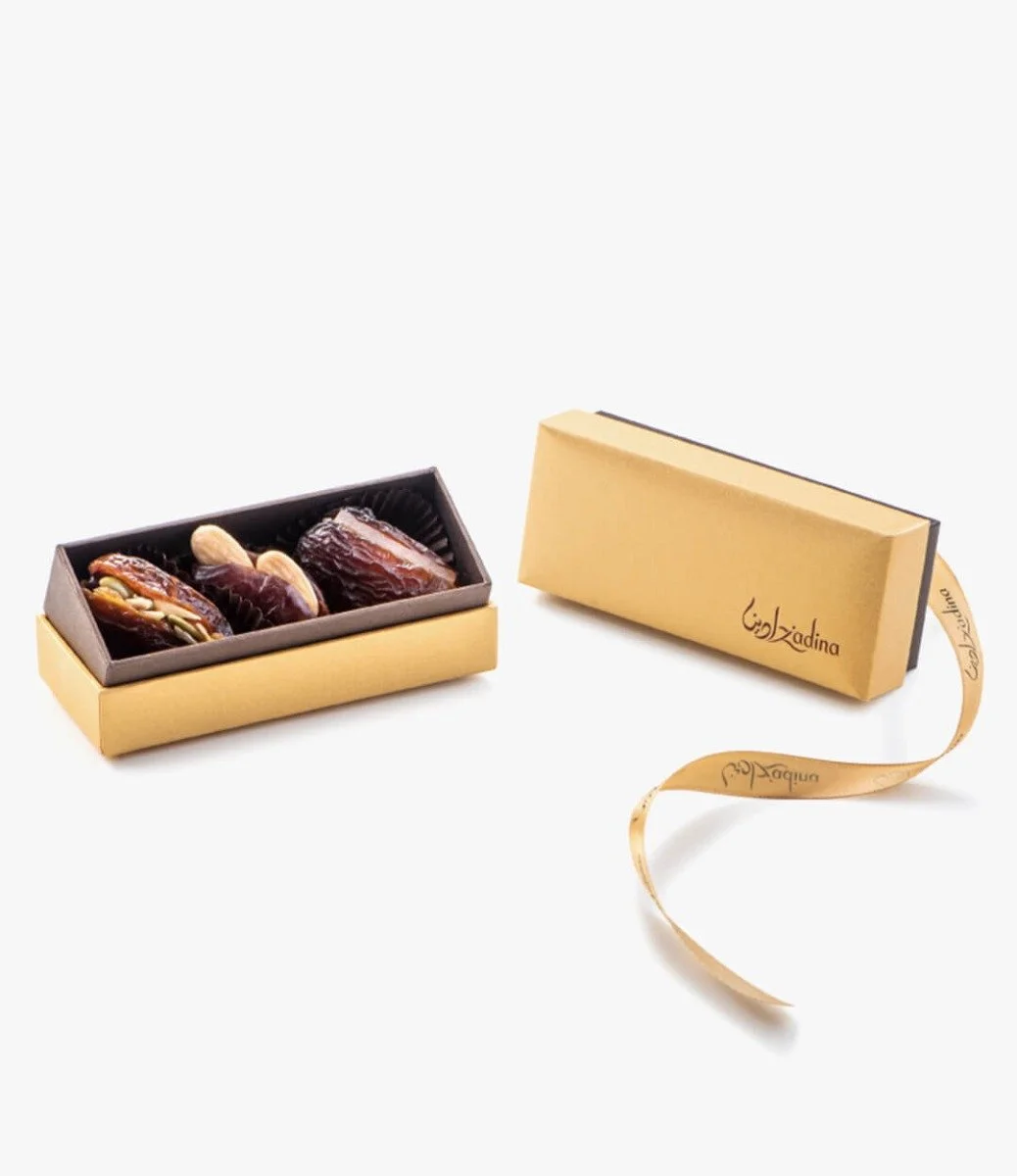 Gold Small Rectangle-3 pieces of Dates By Zadina
