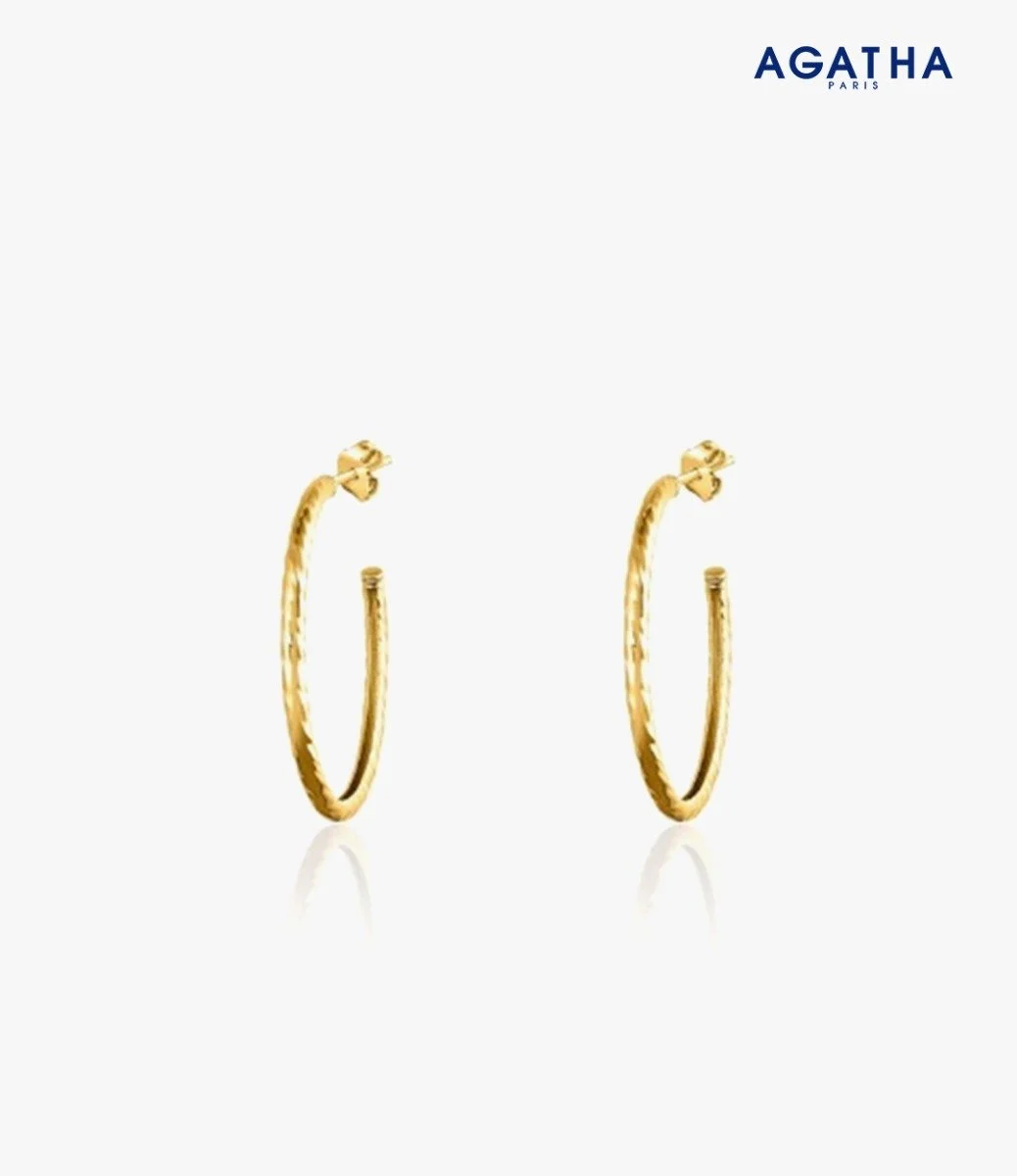 Golden Hoop Earrings by Agatha