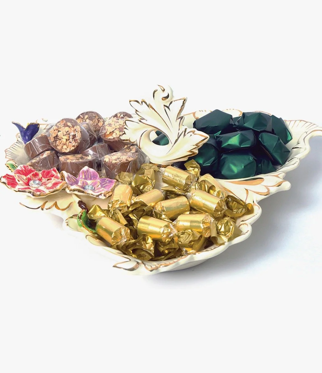 Hand Painted Serving Chocolate Plate by Eclat 