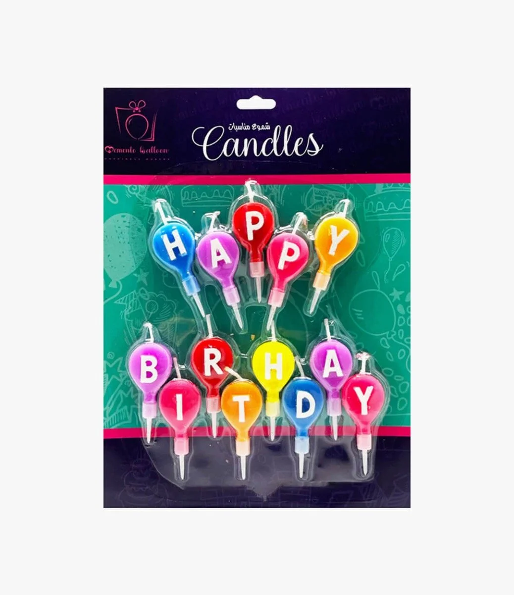 Happy Birthday Balloon Candles 2