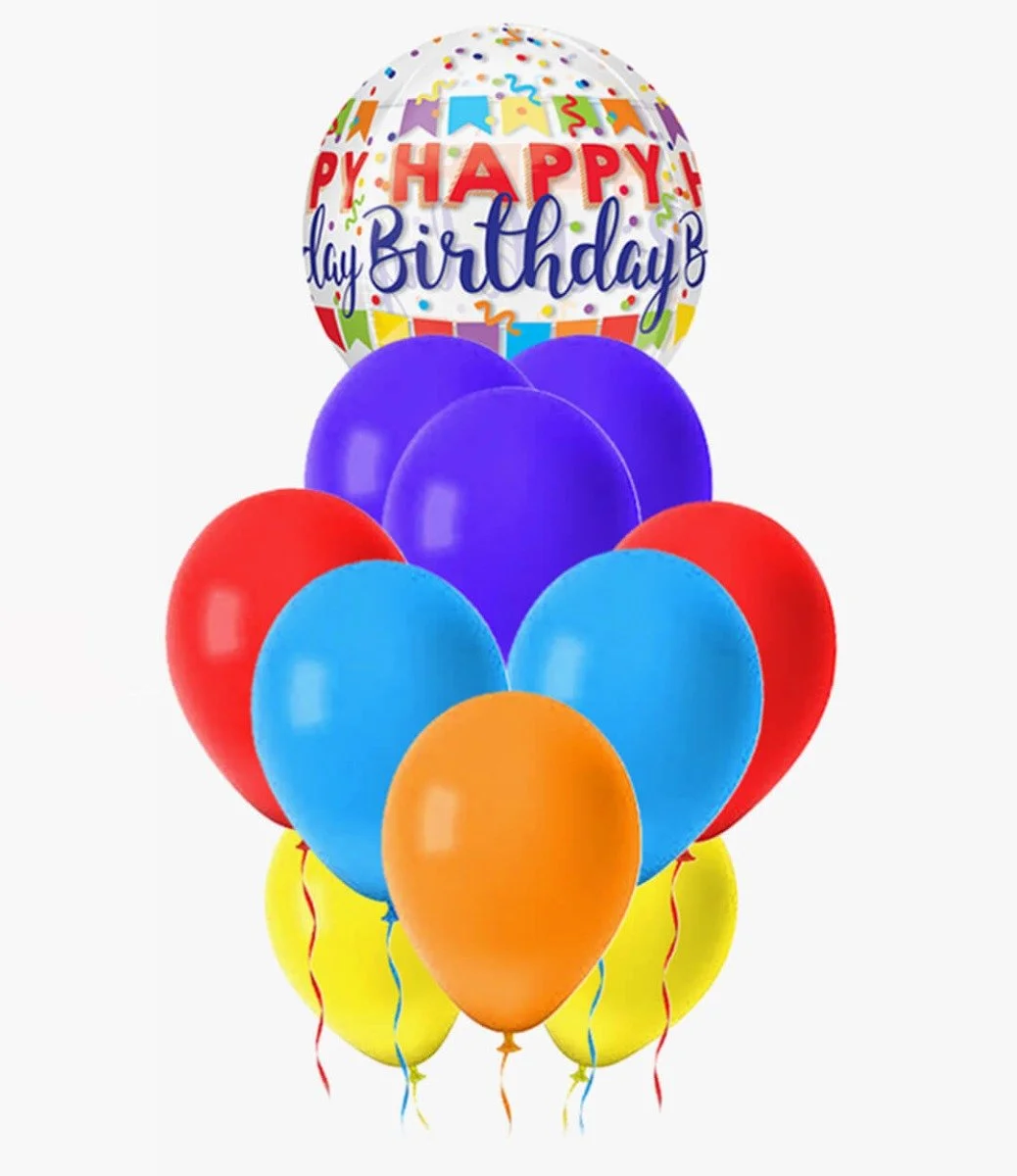 Happy Birthday Balloon Bundle 2 Multi Color