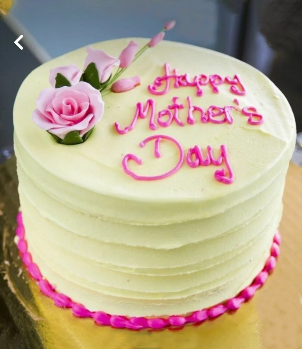 Happy Mother's Day White Cake