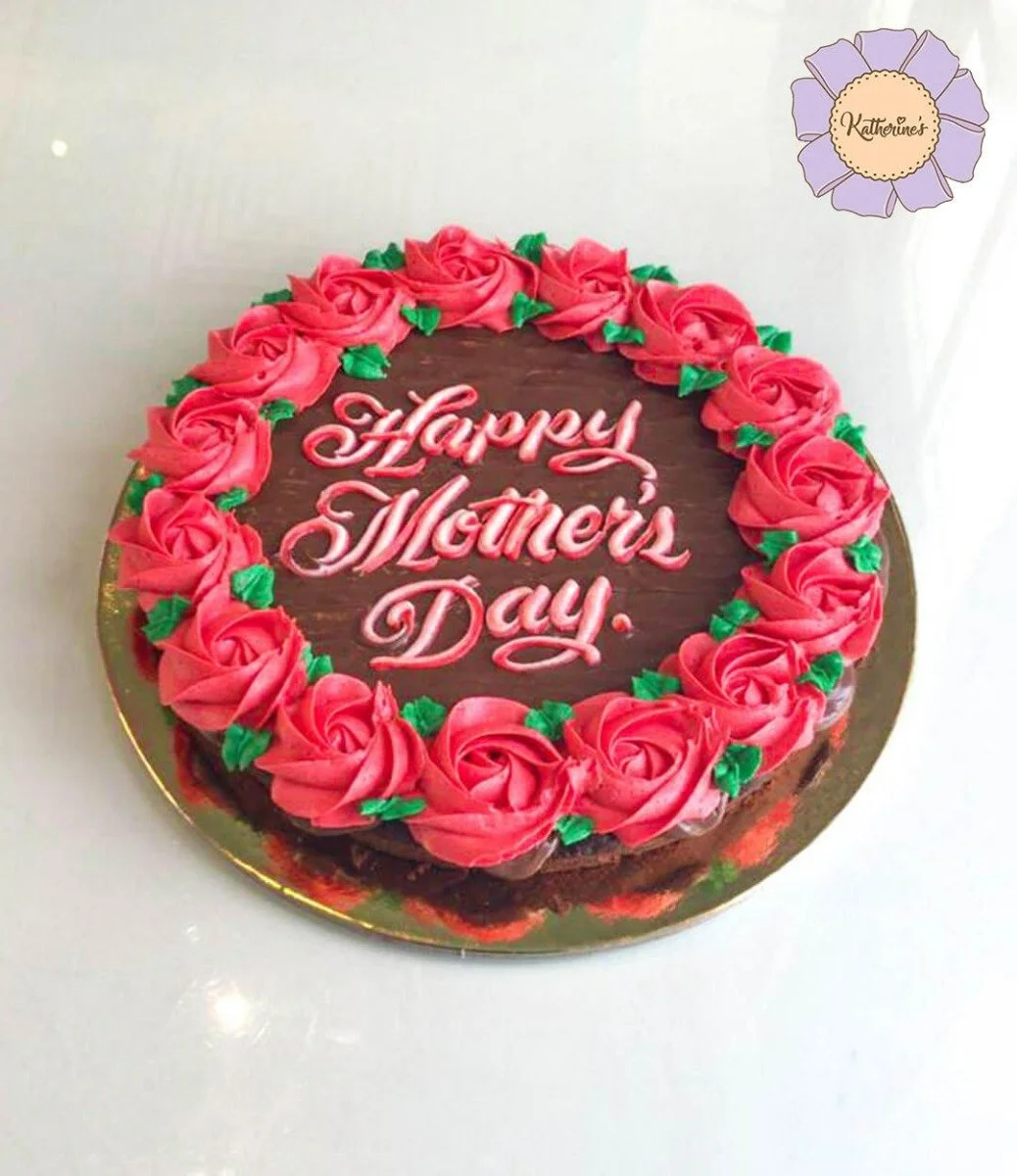 Happy Mothers Day Rose Cookie Cake