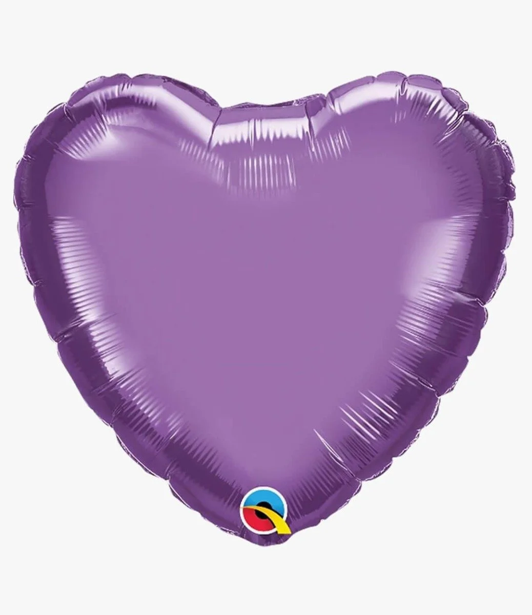 Heart foil balloon Purple