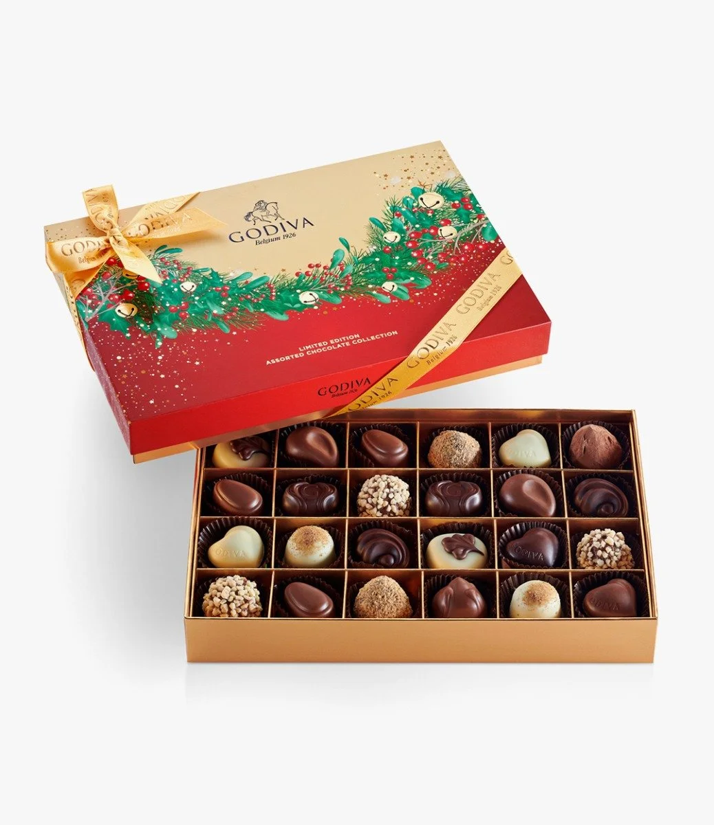 Holiday Gift Box Assorted Chocolates 24pcs by Godiva
