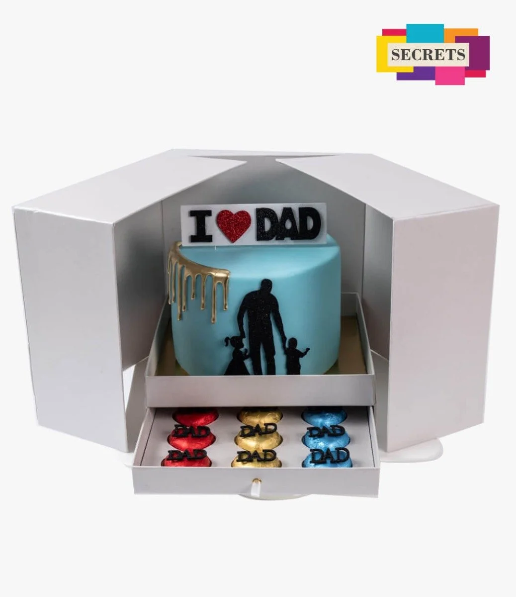 I Love Dad Cake and Chocolates Box by Secrets