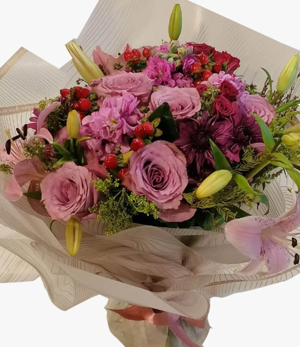 Pink & Purple Flower Bouquet