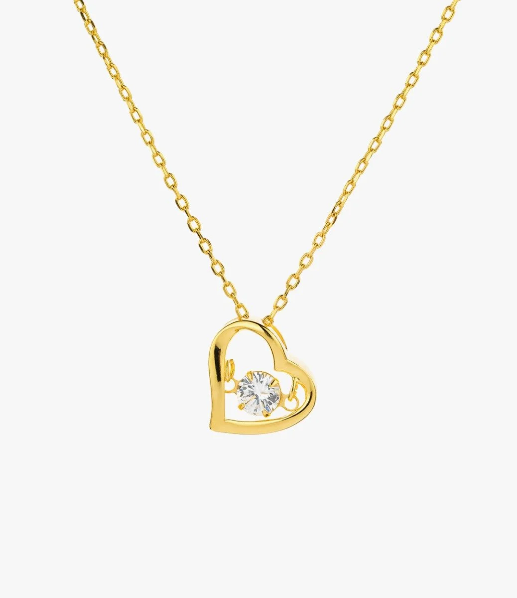 Gold-Plated Heart Beat Necklace