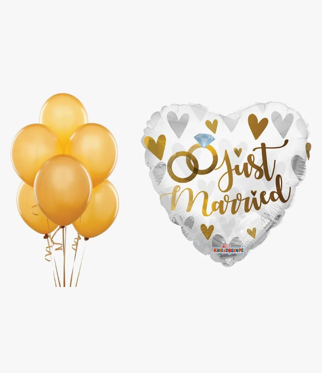 Just Married Balloons Bundle