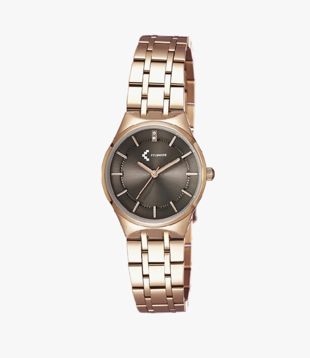 The Stainless Steel Gold Rose Kylemore Watch