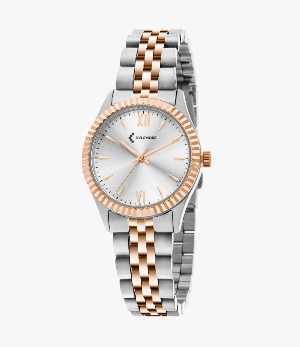 Kylemore Women Silver & Rose Gold Dial Watch by Al Shaya