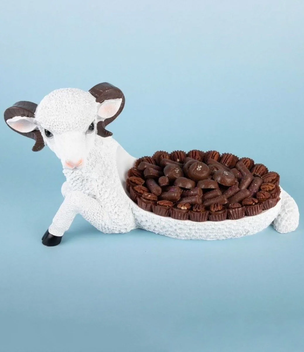 Lamb-shaped Luxury Belgian Chocolate Tray