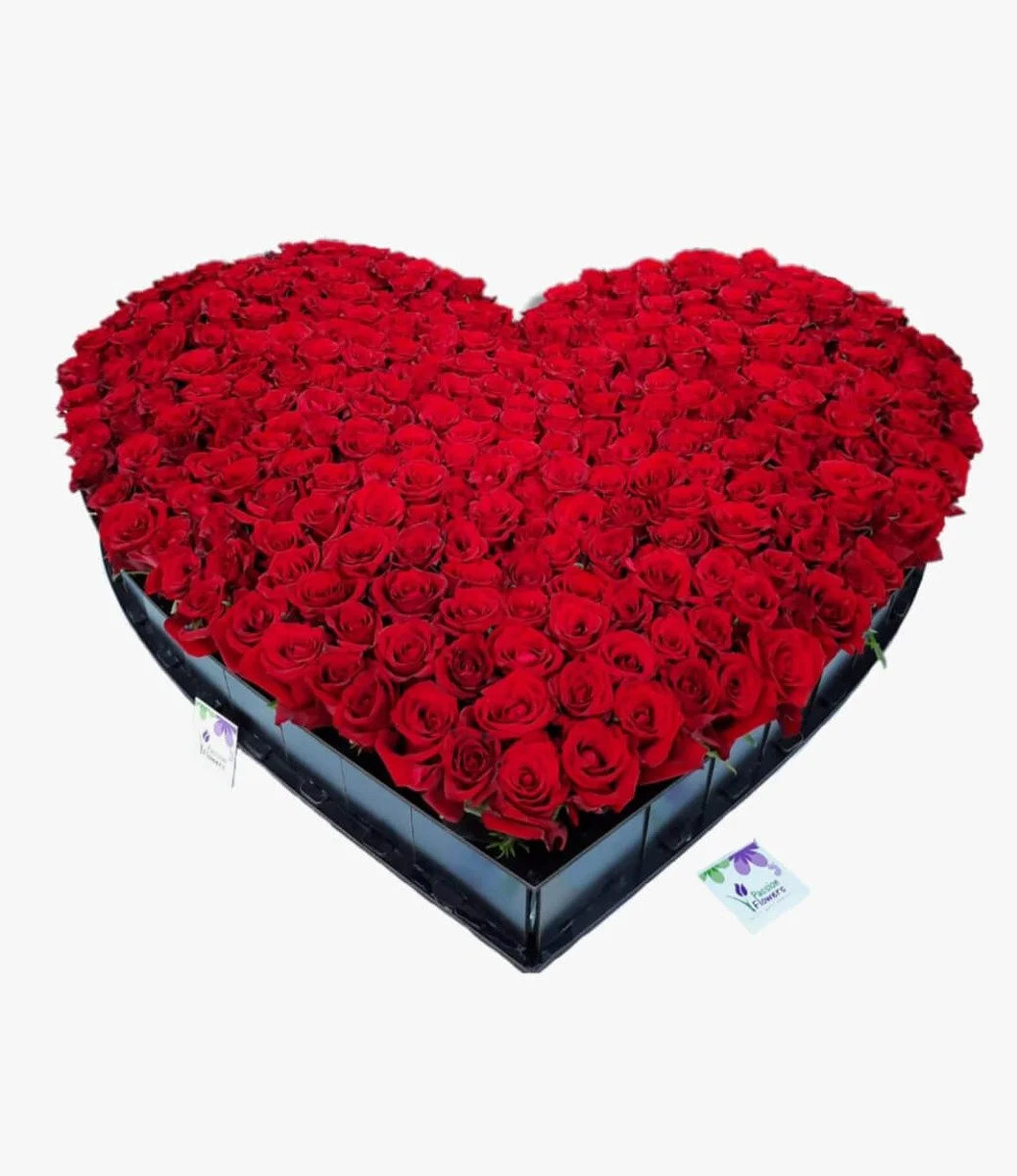 Large Heart-shaped Roses