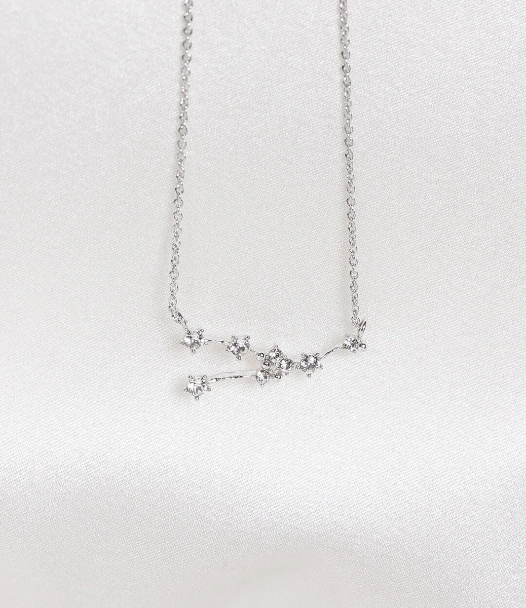 Taurus Star Sign Necklace - Silver By Lily & Rose