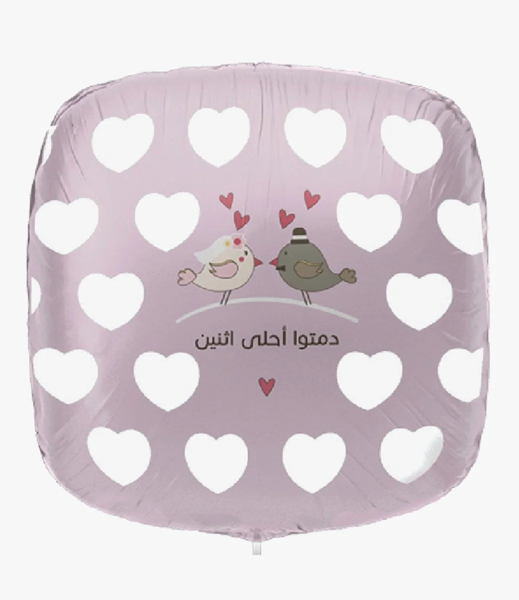 Lovebird with Transparent Color Hearts Balloon