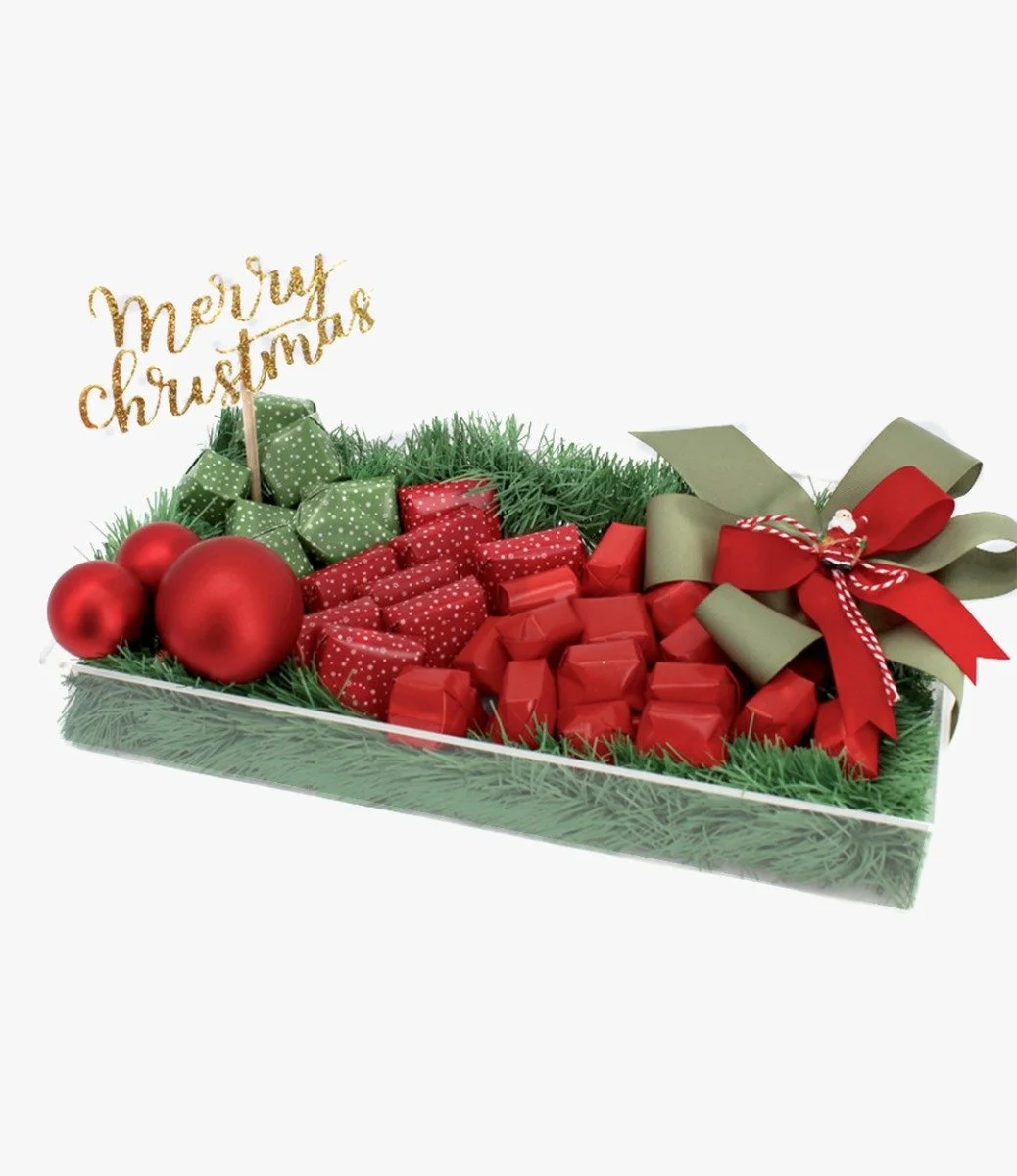 Luxury Christmas Chocolate Acrylic Tray by Le Chocolatier