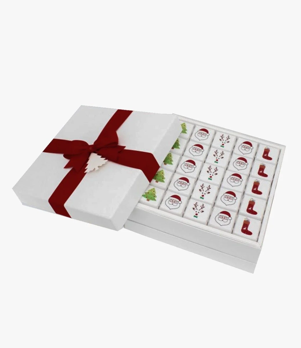 صندوق شوكولاتة فاخر بتصميم عيد الميلاد من لو شوكولاتيير