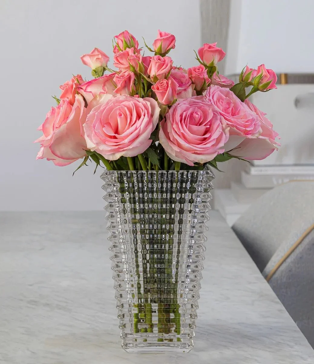 Luxury Pink Roses Arrangement