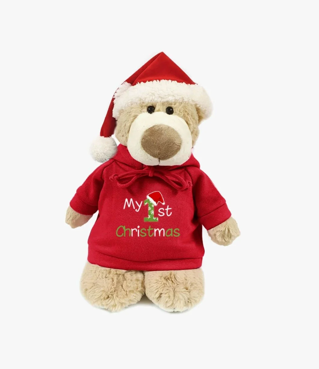 Mascot Bear With My First Christmas T-Shirt 28Cm By Fay Lawson