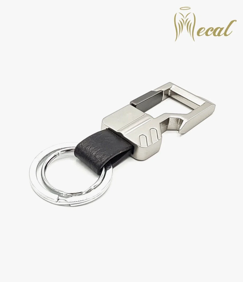 Genuine Leather Can Opener Keychain