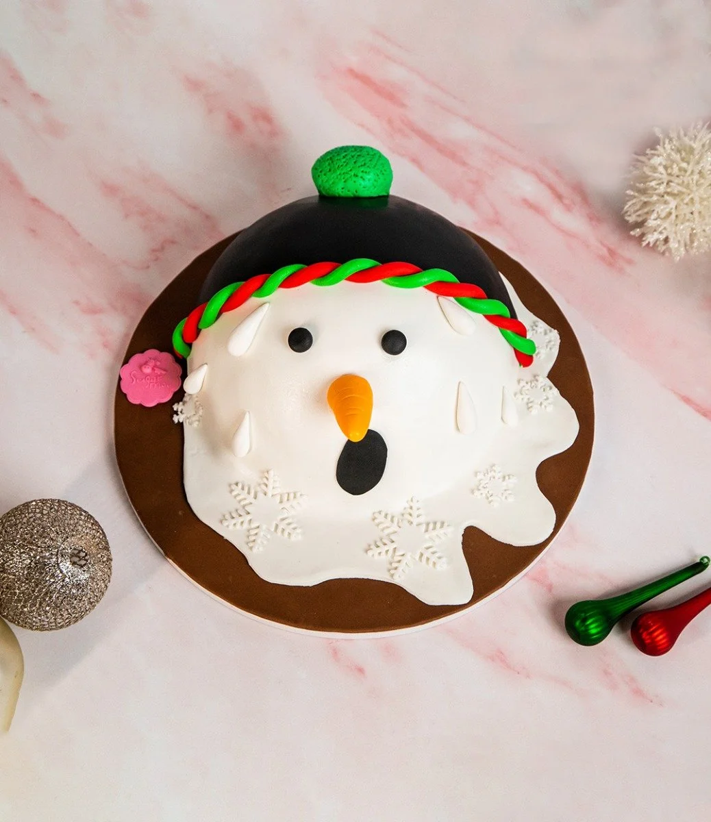 Melting Snowman Cake By Sugarmoo