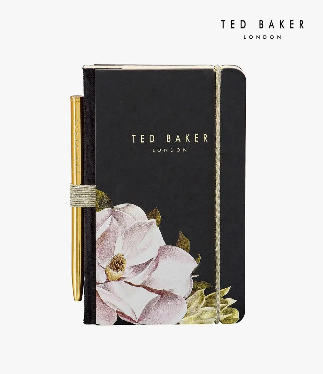Black Opal Mini Notebook and Pen by Ted Baker