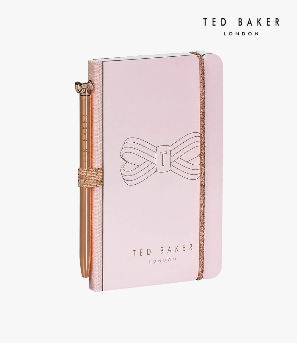 Pink Bow Mini Notebook & Pen by Ted Baker
