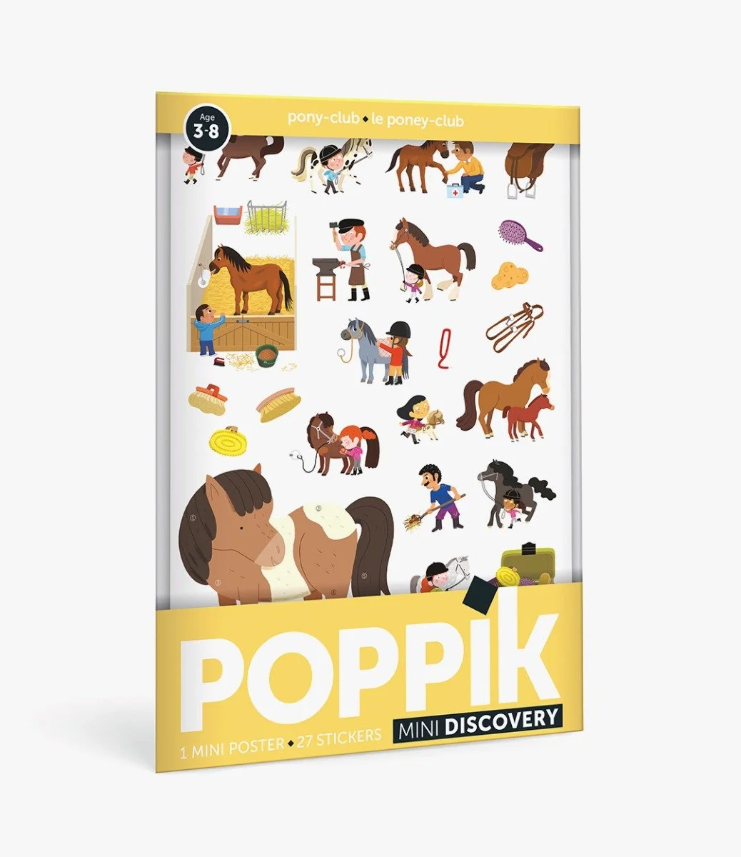 Mini Sticker Poster - The Pony Club (+27 Stickers) by Poppik