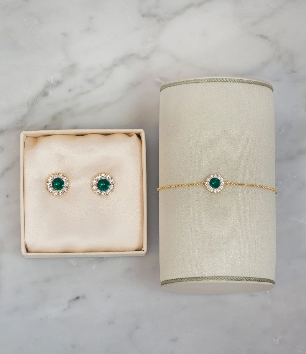 طقم مجوهرات زمرد ميس صوفيا مكون من قطعتين من ليلي أند روز