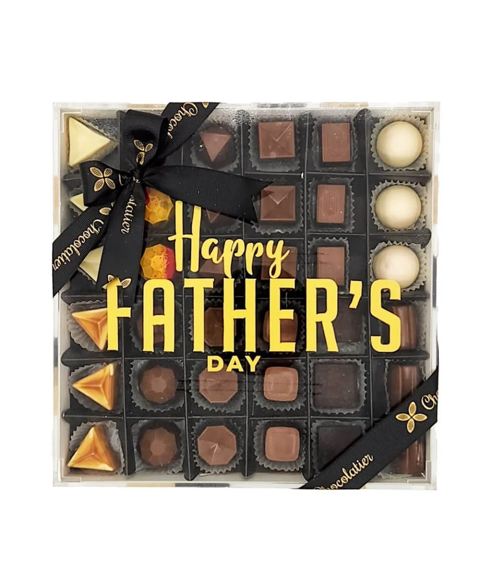 علبة هدية عيد الأب أكلريك مشكلة 72 قطعة من شوكولاتييه