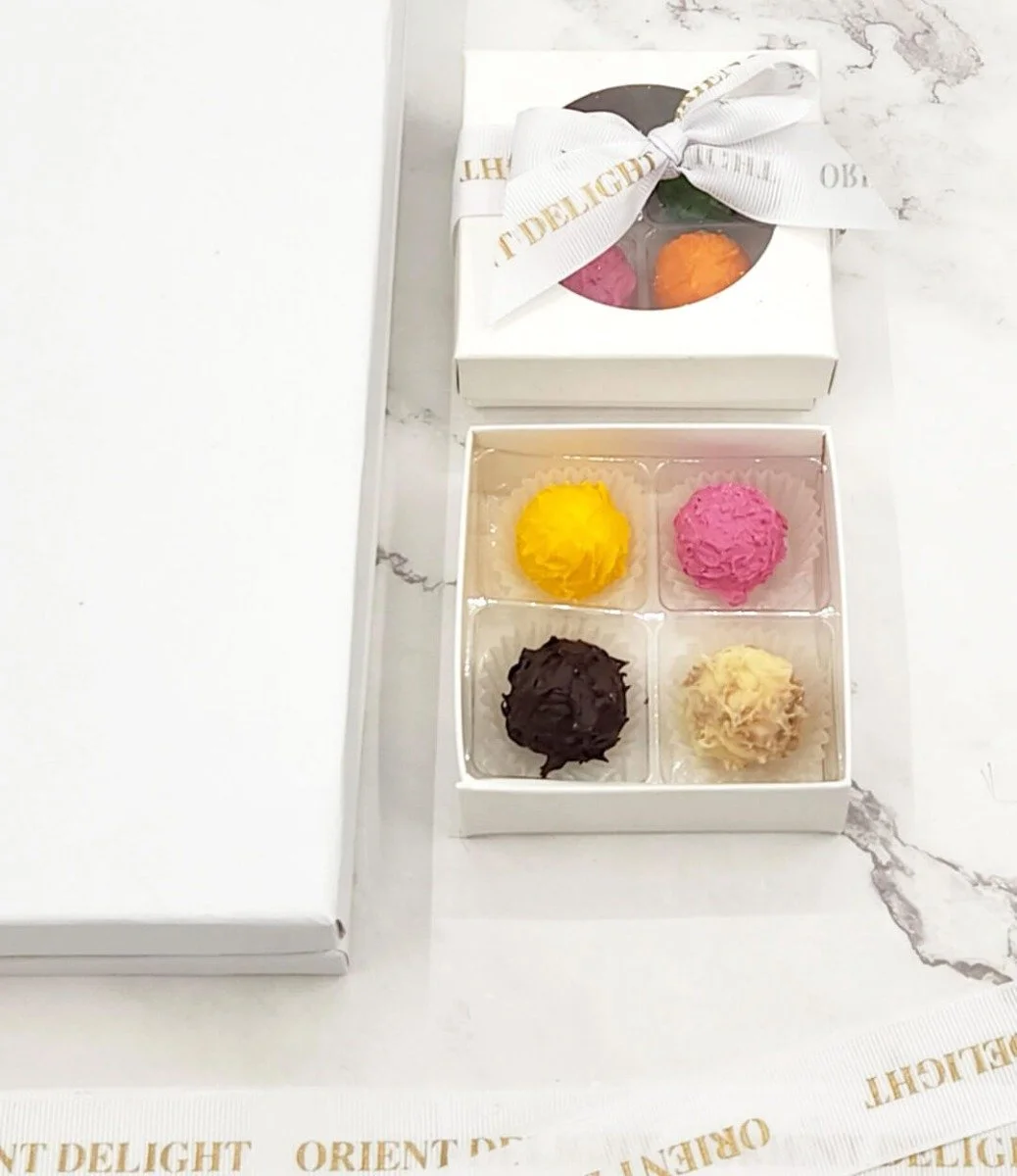 Mixed Truffles 4 Piece Box By Orient Delight