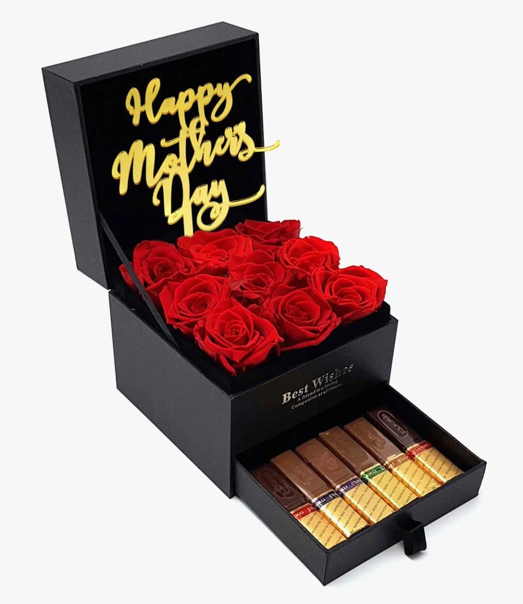 Mother's Day Roses & Chocolate Drawer - Medium