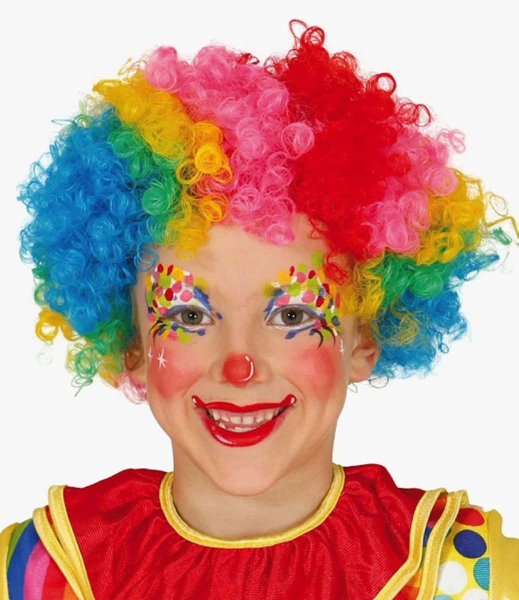 Multicolored Clown Wig for Kids